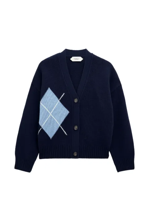 Pringle of Scotland argyle cashmere cardigan Blue PWQ449