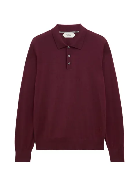 Pringle of Scotland buttoned merino wool sweater Red PMM648