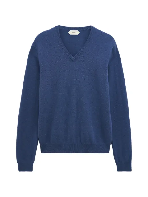 Pringle of Scotland V-neck cashmere sweater Blue PMB005