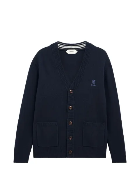 Pringle of Scotland logo cardigan Blue PMD400