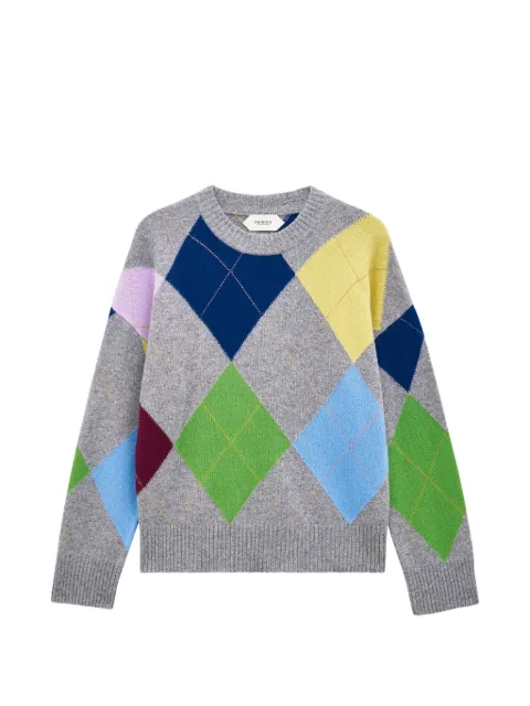 Pringle of Scotland argyle crew-neck sweater Grey PWR364