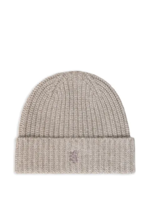 Pringle of Scotland ribbed chunky beanie Neutrals PAZ142
