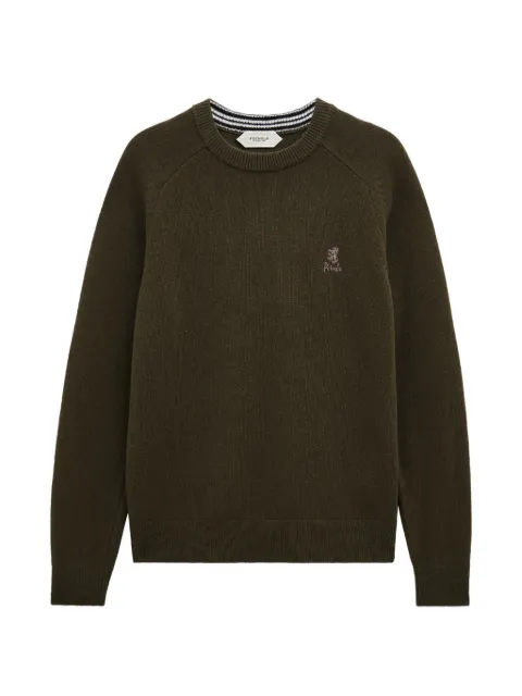 Pringle of Scotland crew-neck logo sweater Green PMZ162