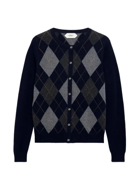 Pringle of Scotland argyle crew-neck cardigan Blue PWX153