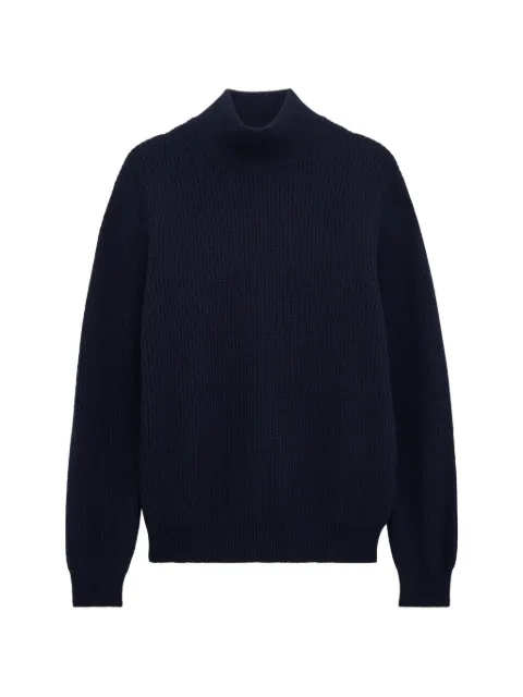 Pringle of Scotland turtleneck ribbed sweater Blue PMA467
