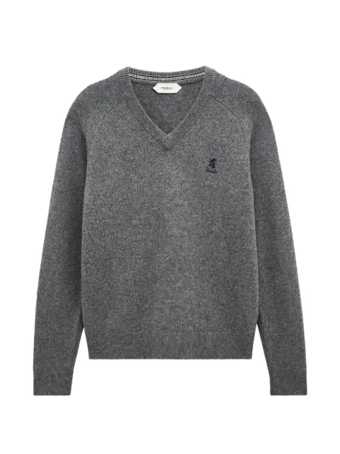 Pringle of Scotland V-neck logo sweater Grey PMY604