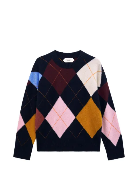 Pringle of Scotland argyle crew-neck sweater Blue PWR364