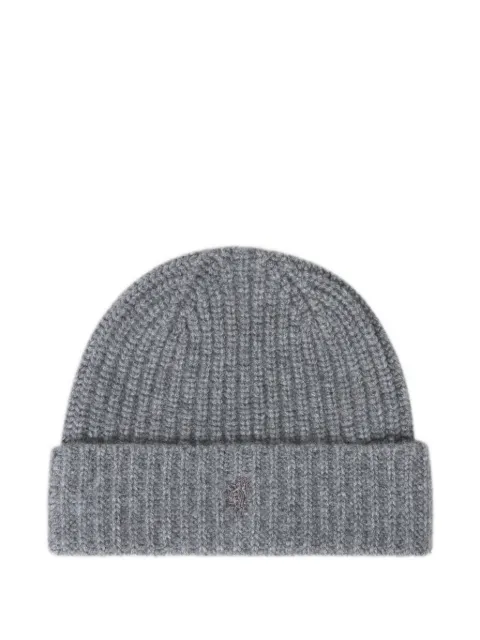 Pringle of Scotland ribbed chunky cashmere beanie Grey PAZ142