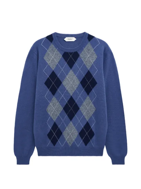 Pringle of Scotland argyle crew-neck sweater Blue PMJ091