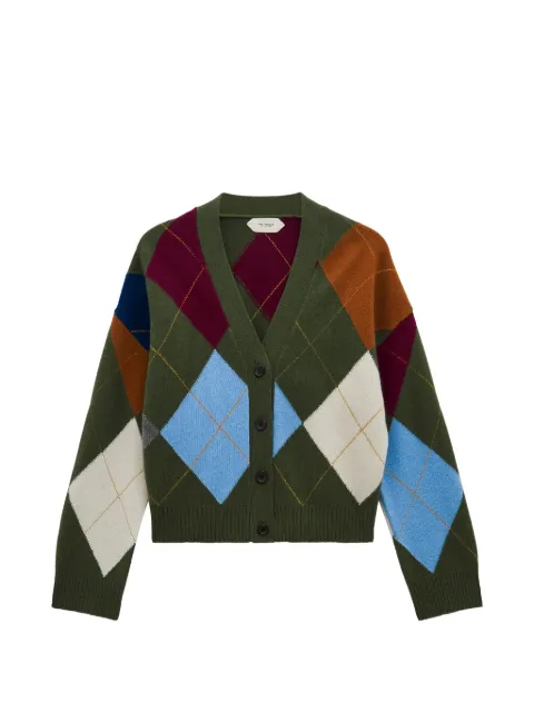 Pringle of Scotland argyle-pattern cardigan Green PWR246
