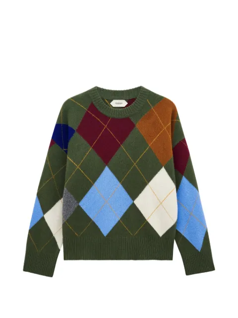 Pringle of Scotland argyle crew-neck sweater Green PWR364