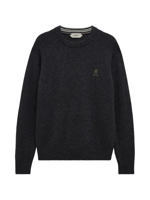 Pringle of Scotland crew-neck logo sweater Grey PMZ162