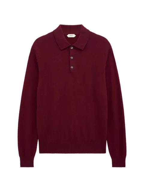 Pringle of Scotland long-sleeve cashmere polo shirt Red PMJ386