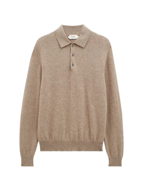 Pringle of Scotland cashmere polo shirt Neutrals PMJ386