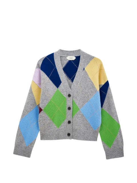 Pringle of Scotland argyle-pattern buttoned cardigan Grey PWR246