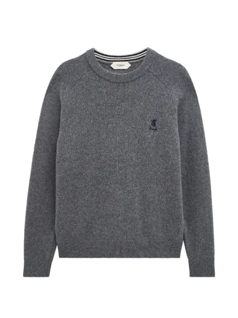 Pringle of Scotland crew-neck logo sweater Grey PMZ162
