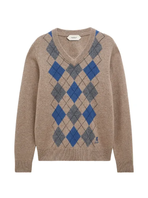 Pringle of Scotland argyle V-neck sweater Neutrals PMM900