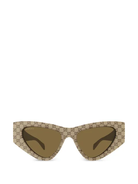 Gucci Eyewear monogram geometric-frame sunglasses Neutrals GG2019S005