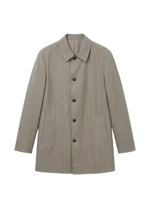 Tombolini single-breasted rear-slit raincoat Neutrals SM48EHR7U130