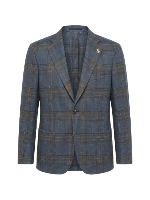 Tombolini Zero Gravity checked blazer Blue G116ELQEQ772