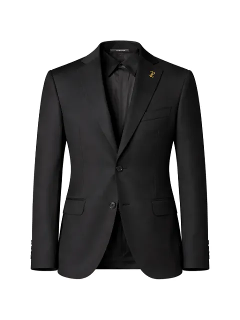 Pal Zileri logo-plaque wool blazer Black 9AP29060219023