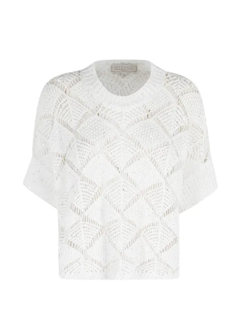 Antonelli geometric knitwear White 41766Q40704098