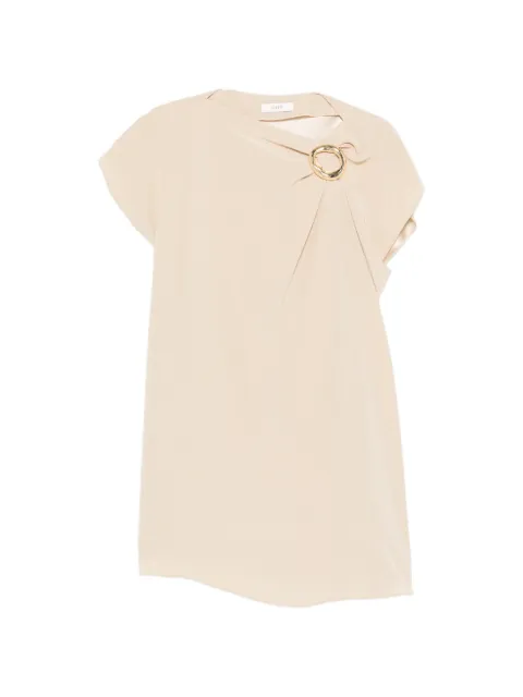 JOSEPH Anika ring detail dress Neutrals JF009655