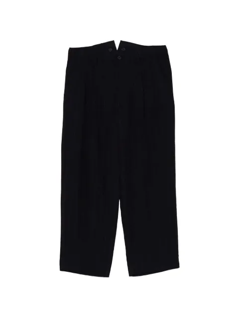 Y's pinstripe trousers Black MKP102051
