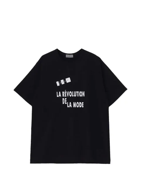 Yohji Yamamoto slogan-print T-shirt Black HKT77985
