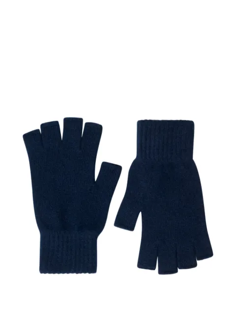 Pringle of Scotland fingerless gloves Blue PAW389