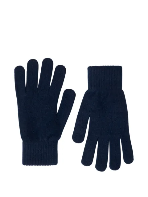 Pringle of Scotland classic cashmere gloves Blue PAF494