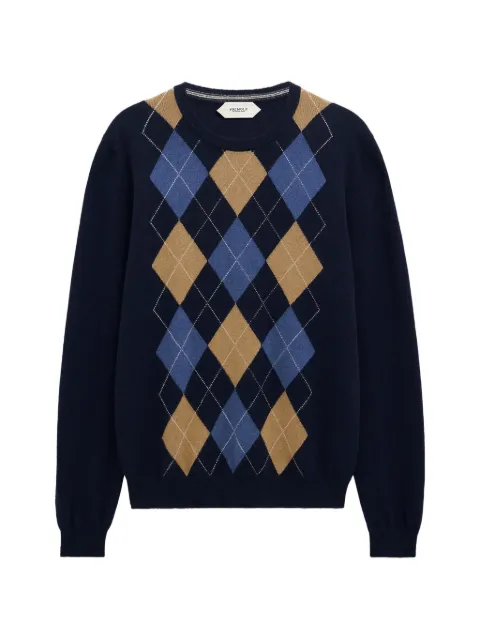 Pringle of Scotland argyle crew-neck sweater Blue PMJ091