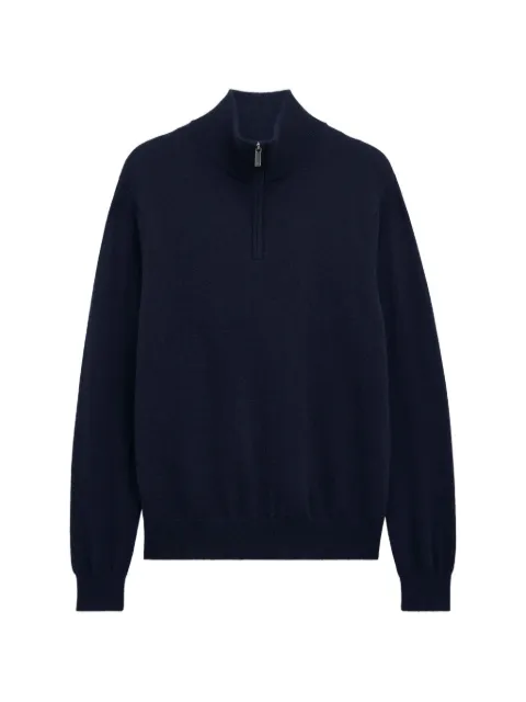 Pringle of Scotland quarter-zip cashmere sweater Blue PMH628