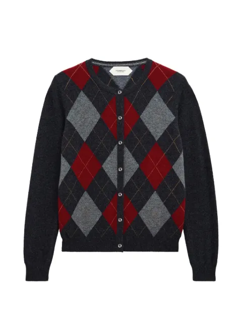 Pringle of Scotland argyle crew-neck cardigan Grey PWX153