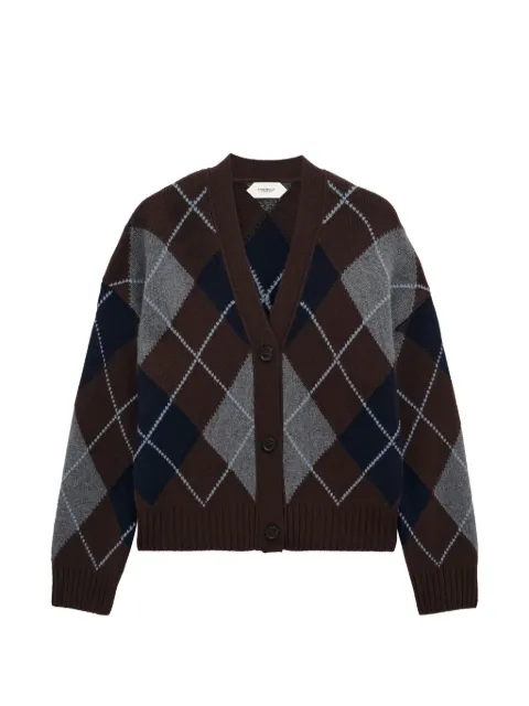 Pringle of Scotland argyle cashmere cardigan Brown PWX762