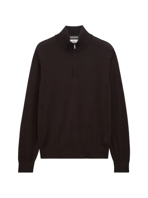 Pringle of Scotland quarter-zip merino wool sweater Brown PMR410