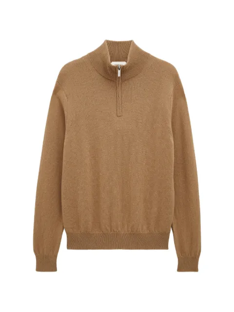 Pringle of Scotland quarter-zip cashmere sweater Neutrals PMH628
