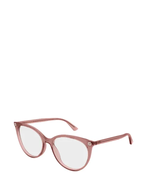 Gucci Eyewear cat-eye logo glasses Pink GG0093O