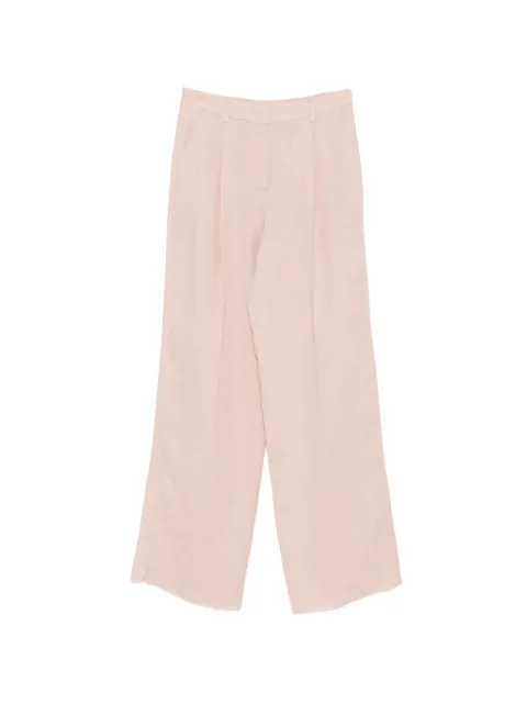 Marella pleated linen trousers Pink 26131311142
