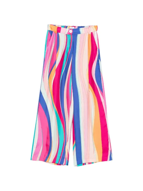 Marella Opossum abstract-print trousers Pink 26131311722
