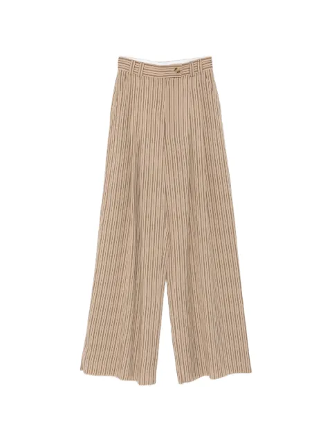 Marella Ordine striped wide-leg trousers Neutrals 26131311812