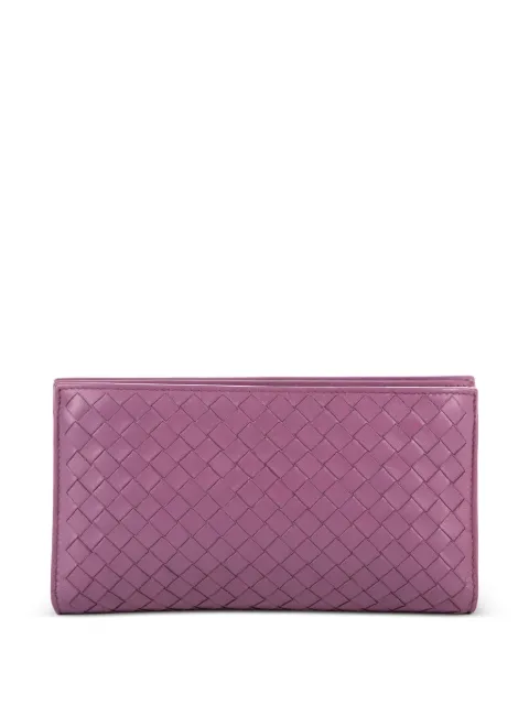 Bottega Veneta Pre-Owned Intrecciato woven wallet Purple B01538679L