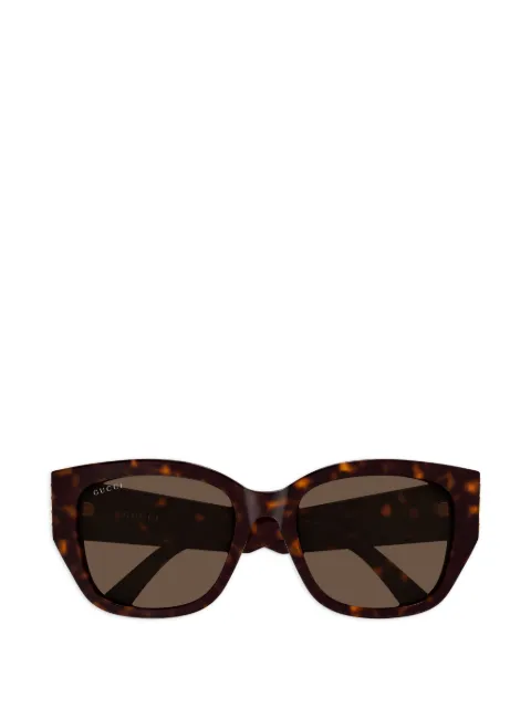 Gucci Eyewear cat-eye logo sunglasses Brown GG2043SA002