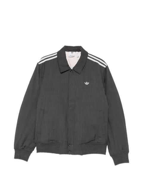 Wales Bonner stripe-detail bomber jacket Grey KB2315