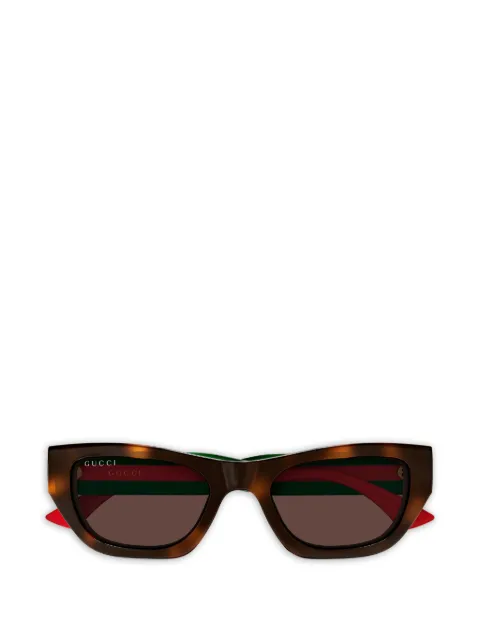 Gucci Eyewear Web-stripe sunglasses Brown GG2116S