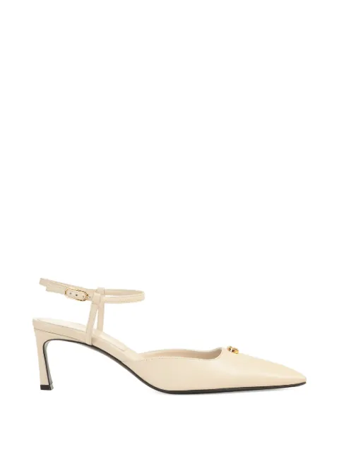 Sergio Rossi Surge ankle-strap logo pumps Neutrals B14630MCPT04110