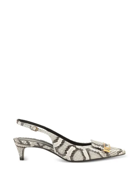 Sergio Rossi Evolv printed buckle pumps Neutrals B14500MCAS32110
