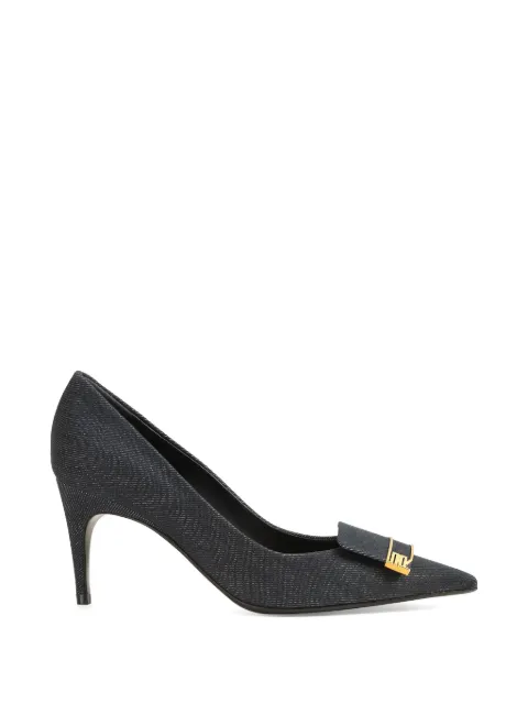 Sergio Rossi Evolv pointed-toe buckle pumps Blue B14490MTE383110