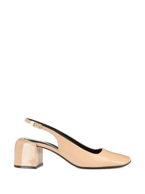 Sergio Rossi Convex square-toe pumps Neutrals B14300MMVV36110