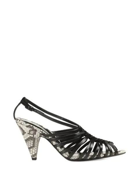 Sergio Rossi Wovenia leather sandals Black B14670MFL415110